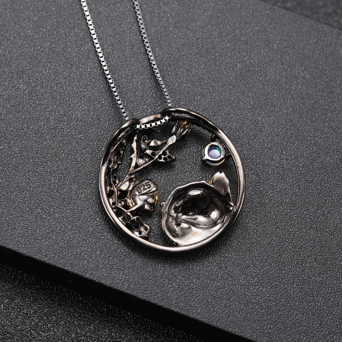 Fire Line — African Opal Tiger Zodiac Necklace