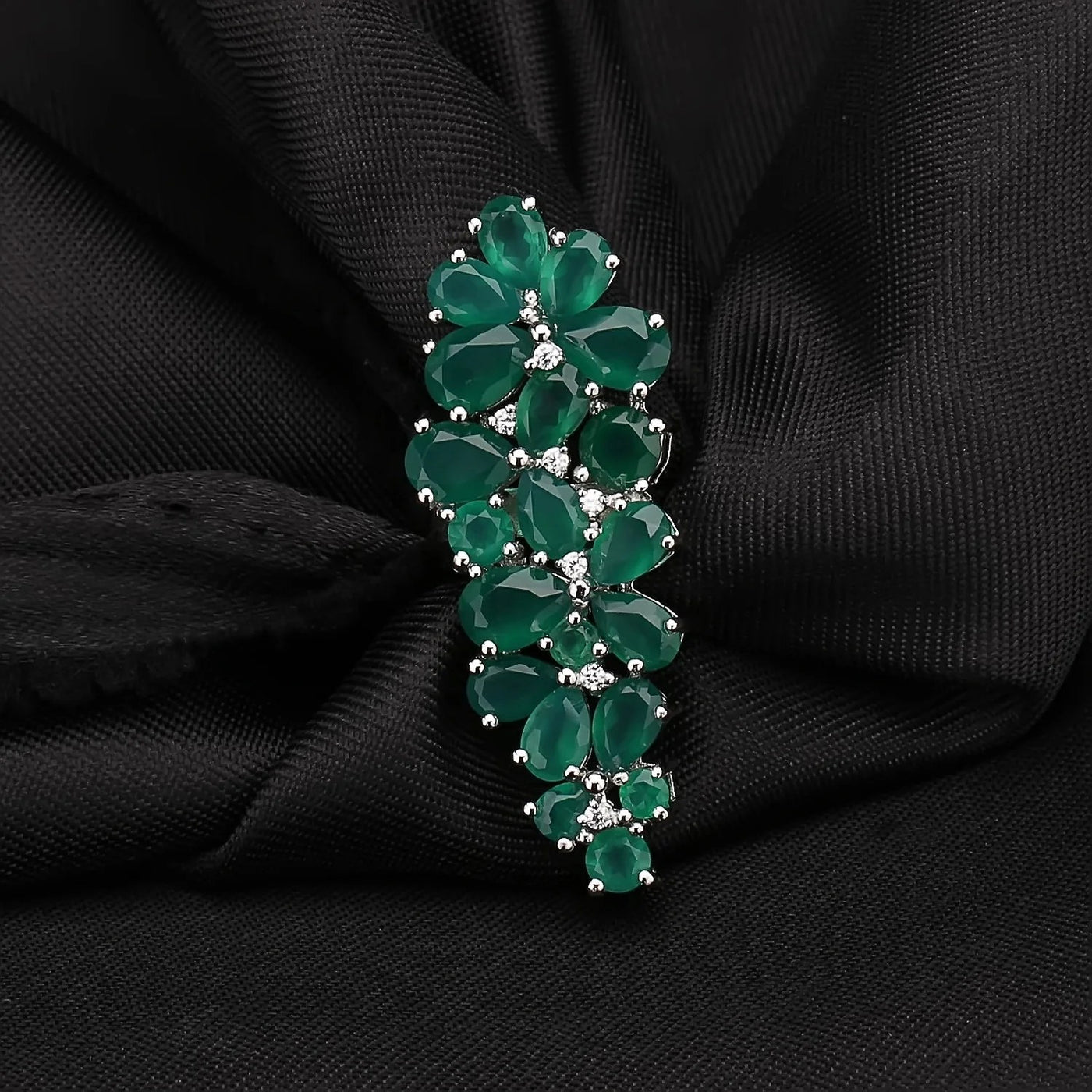Gathered Force — Green Agate Multi-Stone Ring