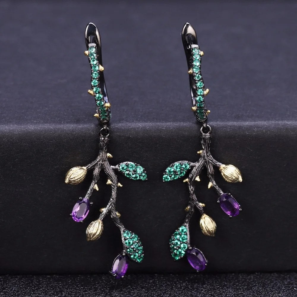 Purple Root — Amethyst Branch Jewellery Set