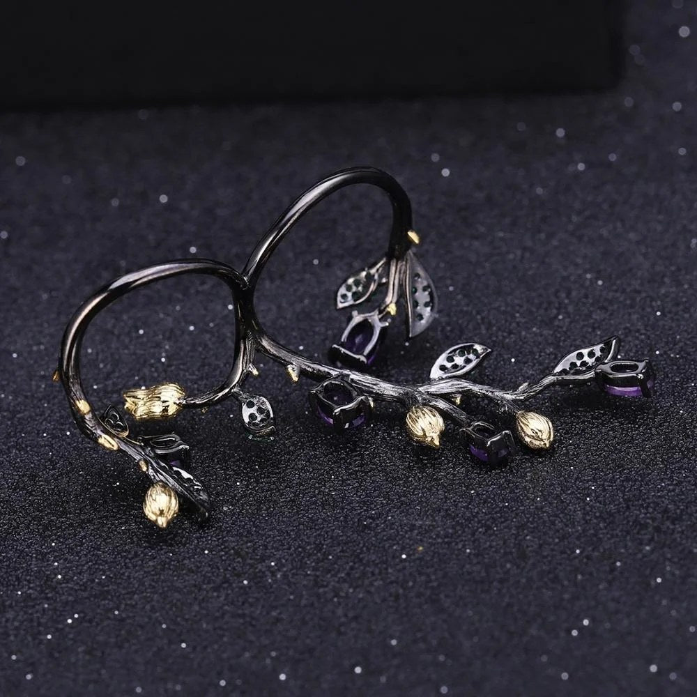Purple Root — Amethyst Branch Jewellery Set