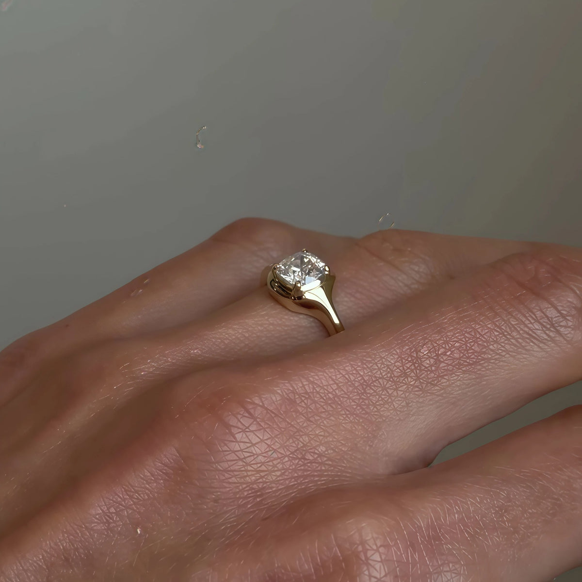 Pink Word — Moissanite Solitaire Ring