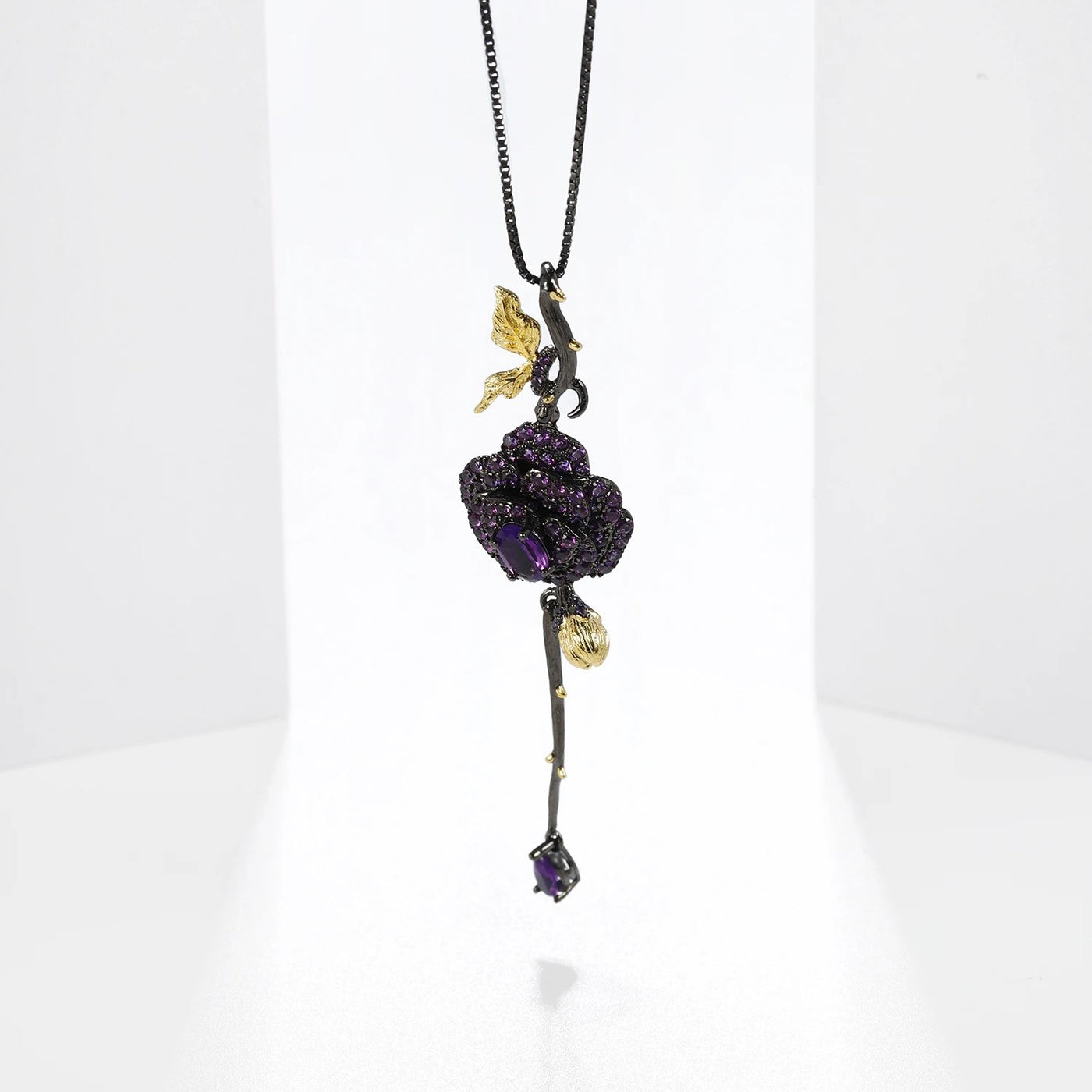 Night Garden — Amethyst Botanical Jewellery Set