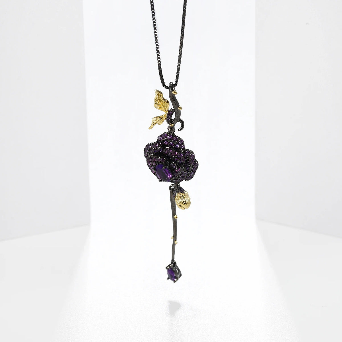 Night Garden — Amethyst Botanical Jewellery Set