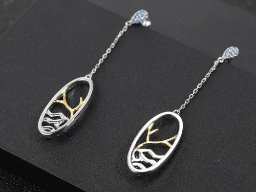 Diffusion sapphire drop earrings