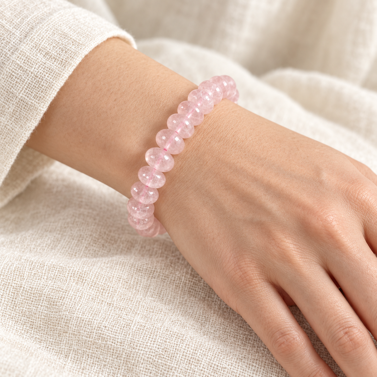 Soft Ground — Rose Quartz Chip Bracelet