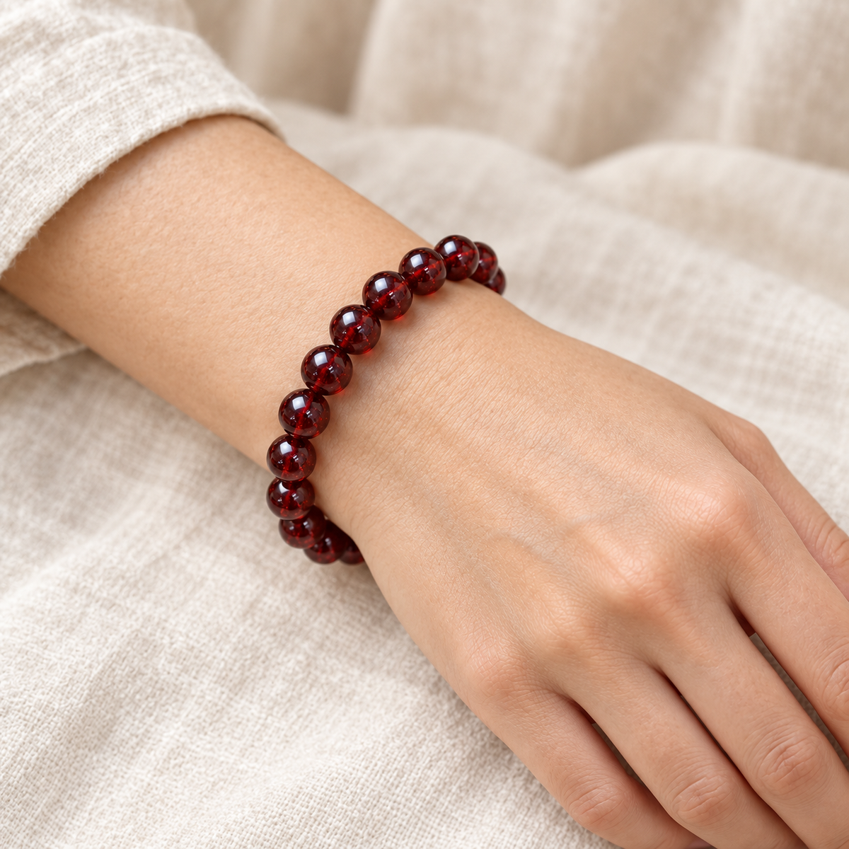Small Furnace — Orange Garnet Bracelet