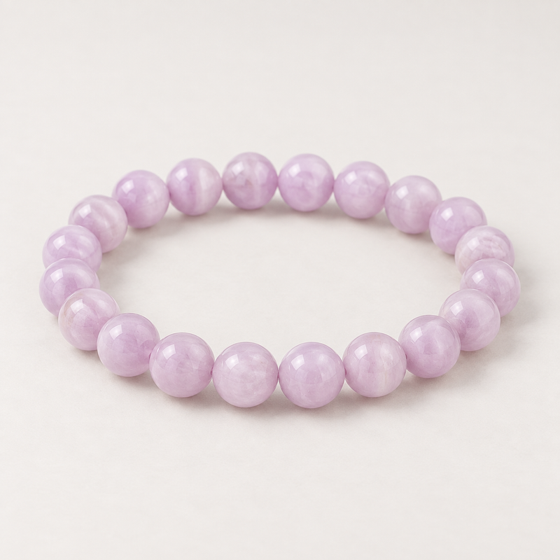 The Soft Yes kunzite beaded bracelet