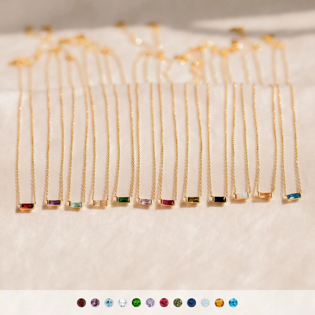 Month in Colour — Gold-Plated 925 Silver Birthstone Necklace