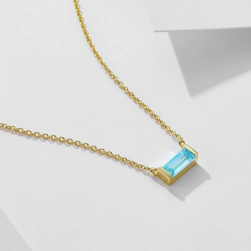 Month in Colour — Gold-Plated 925 Silver Birthstone Necklace