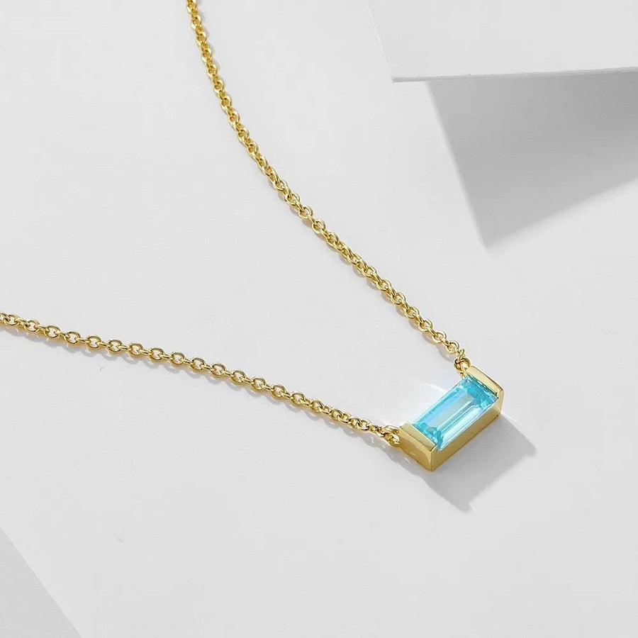 Month in Colour — Gold-Plated 925 Silver Birthstone Necklace