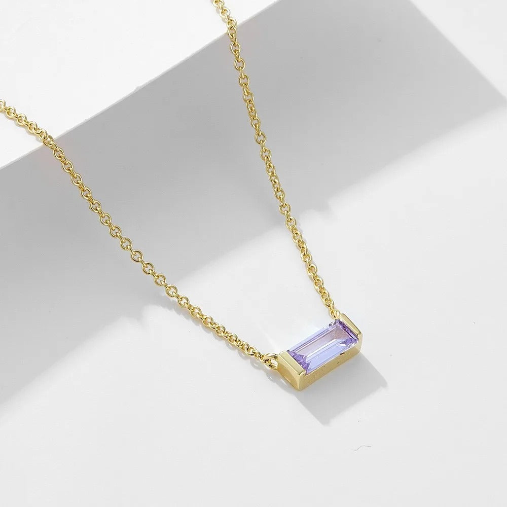 Month in Colour — Gold-Plated 925 Silver Birthstone Necklace