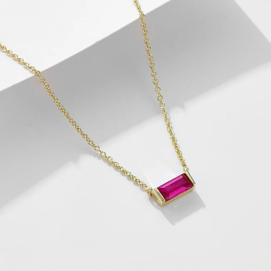 Month in Colour — Gold-Plated 925 Silver Birthstone Necklace