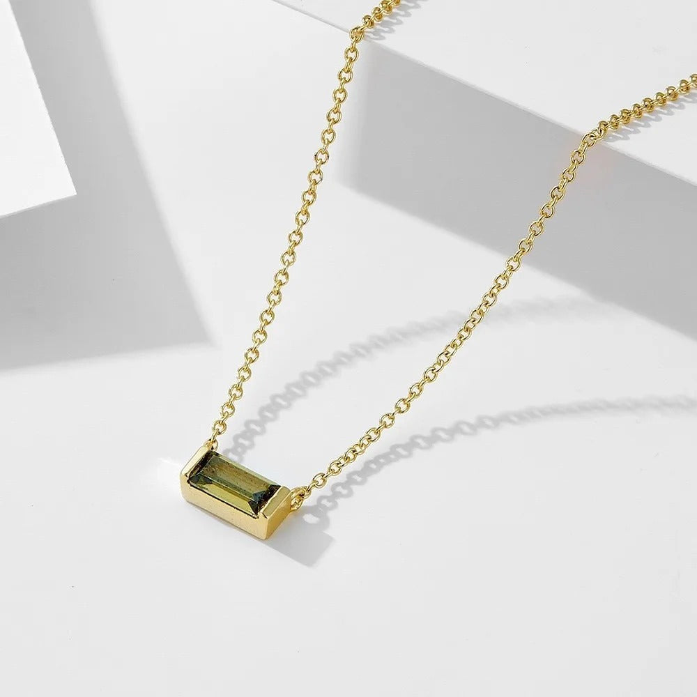 Month in Colour — Gold-Plated 925 Silver Birthstone Necklace
