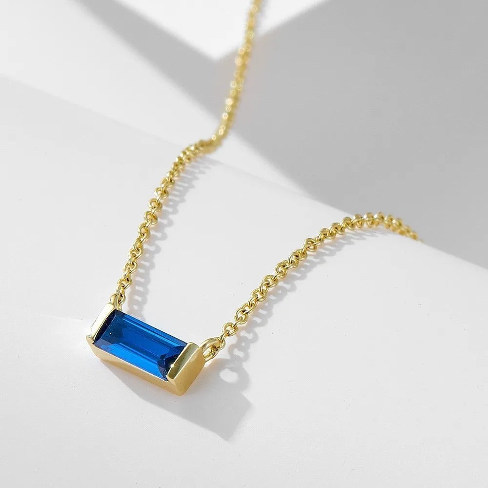 Month in Colour — Gold-Plated 925 Silver Birthstone Necklace