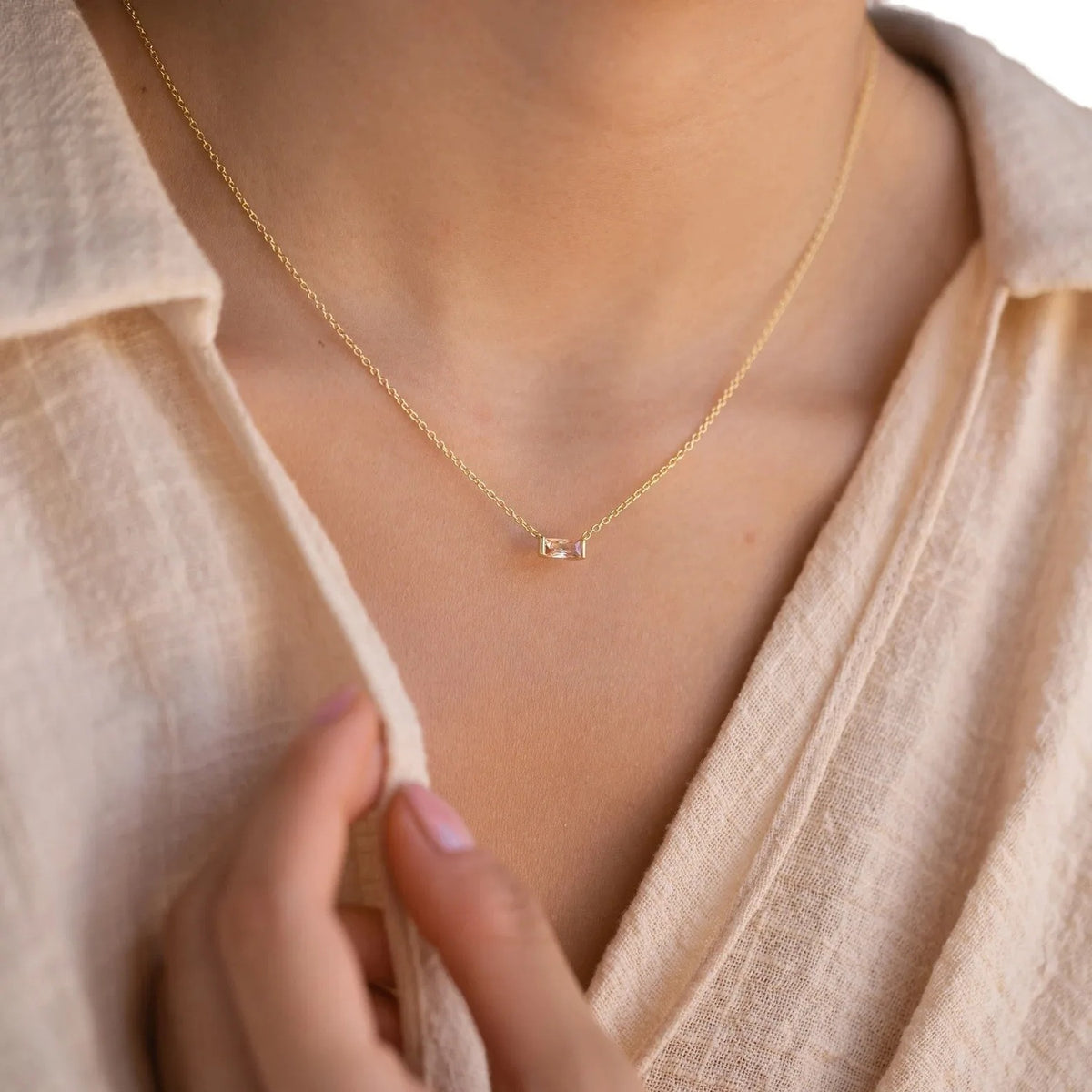 Month in Colour — Gold-Plated 925 Silver Birthstone Necklace