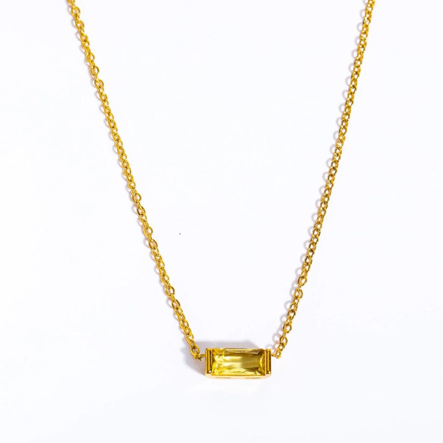 Month in Colour — Gold-Plated 925 Silver Birthstone Necklace