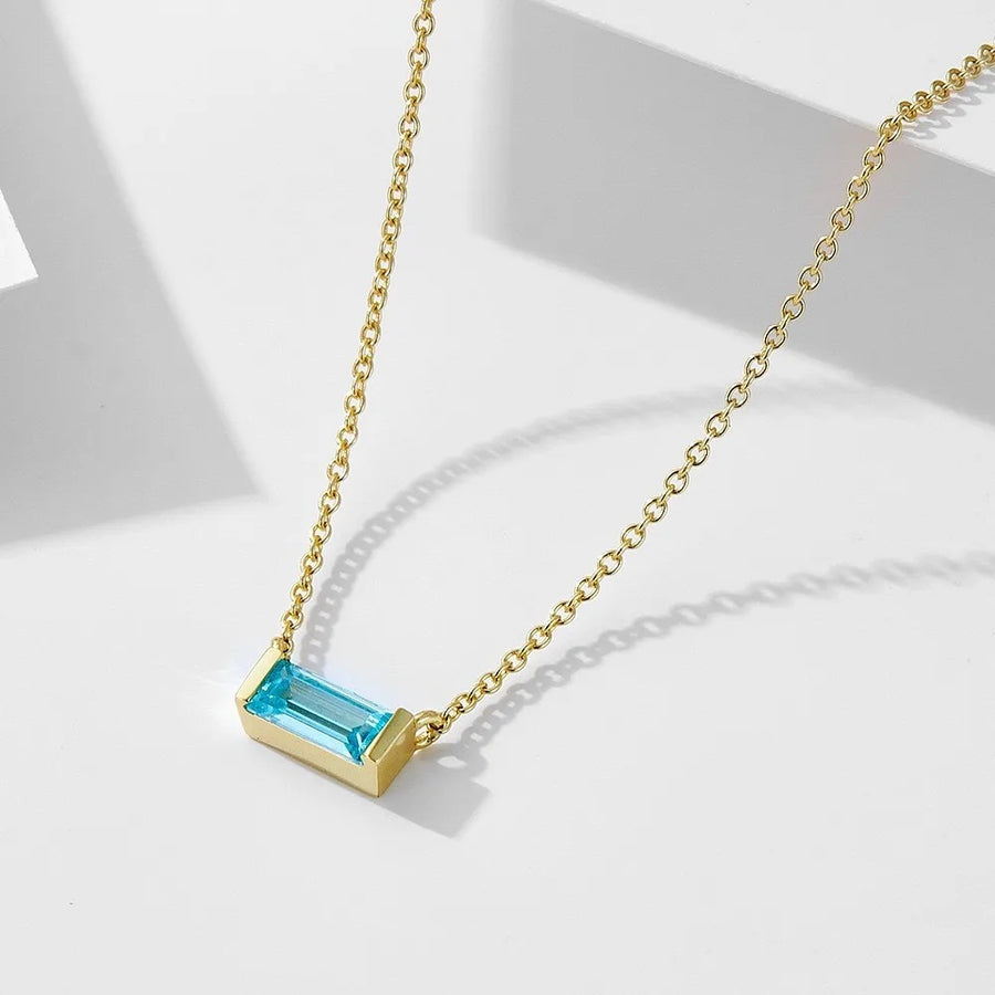 Month in Colour — Gold-Plated 925 Silver Birthstone Necklace