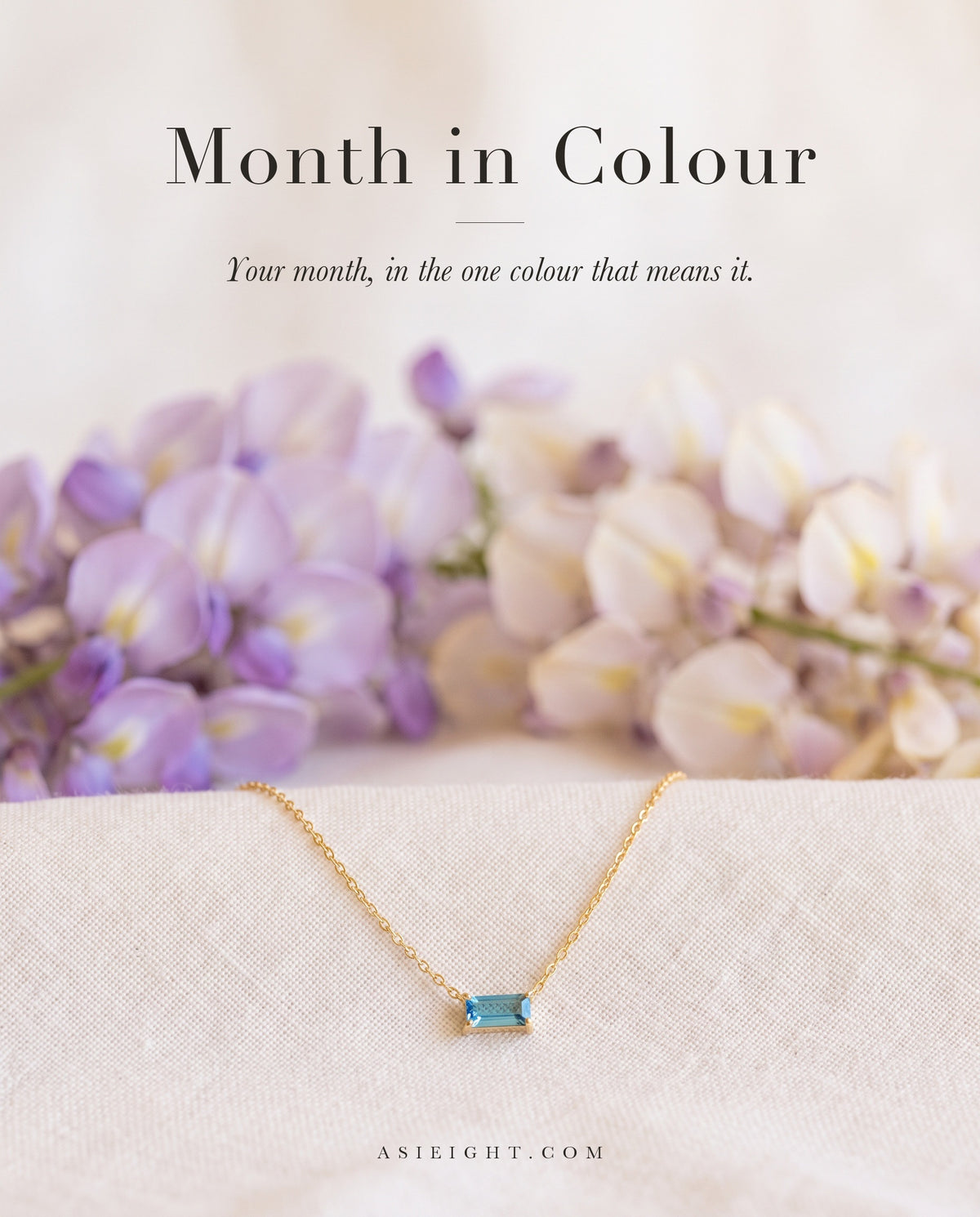 Month in Colour — Gold-Plated 925 Silver Birthstone Necklace