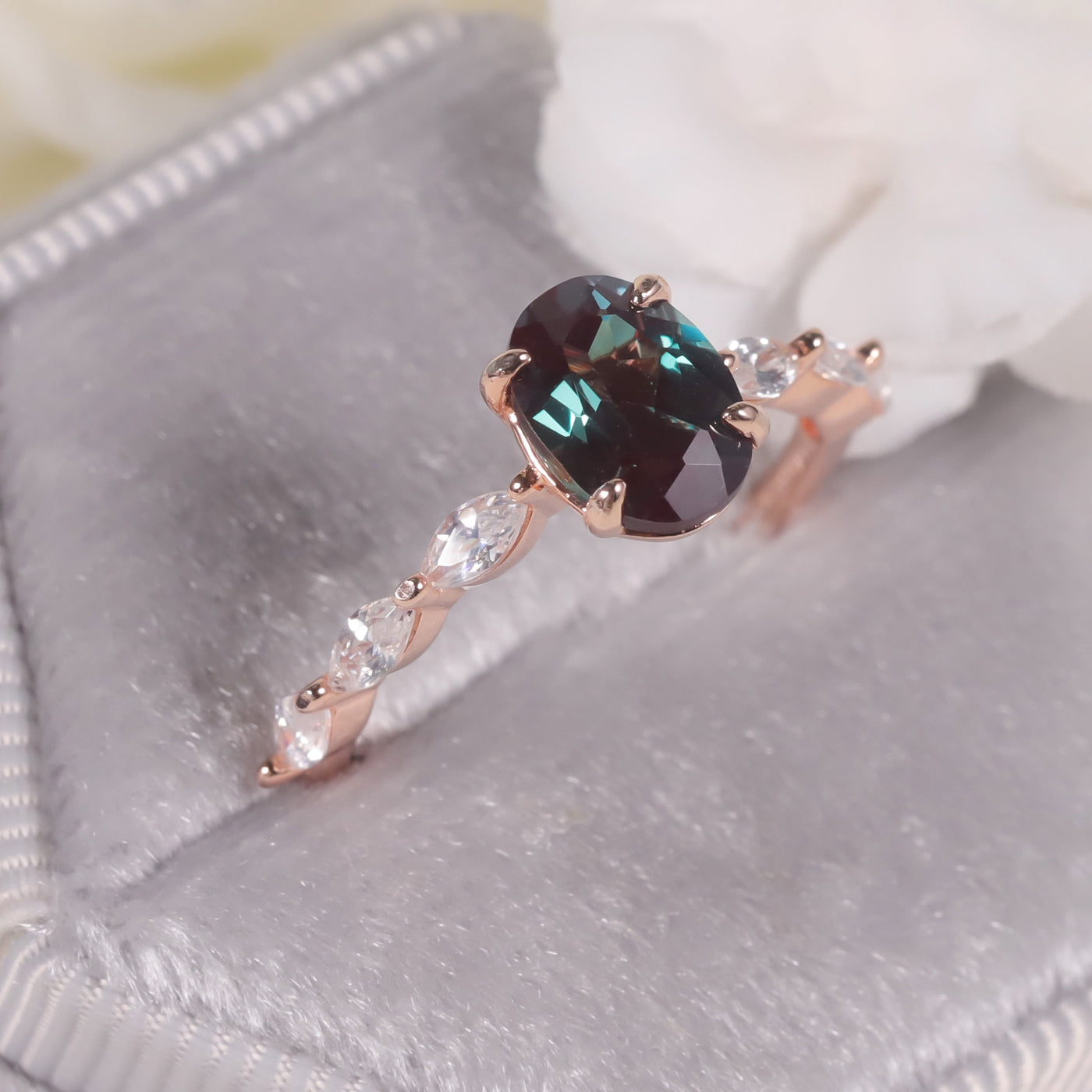 The Threshold Stone — Oval Alexandrite Ring